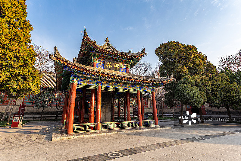 西安碑林博物馆迎客第一碑图片素材