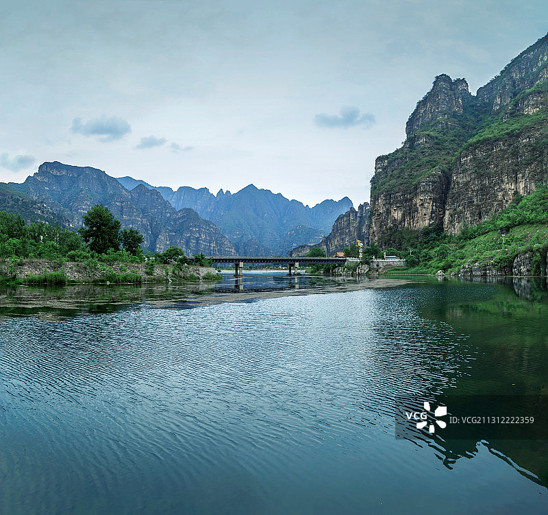 北京房山十渡沿路风光图片素材