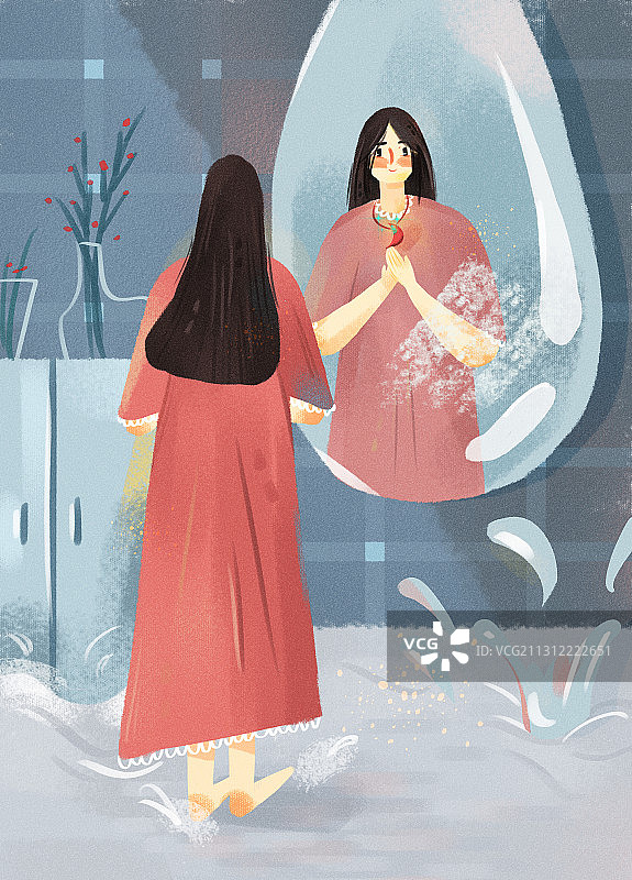 陪伴系列插画图片素材