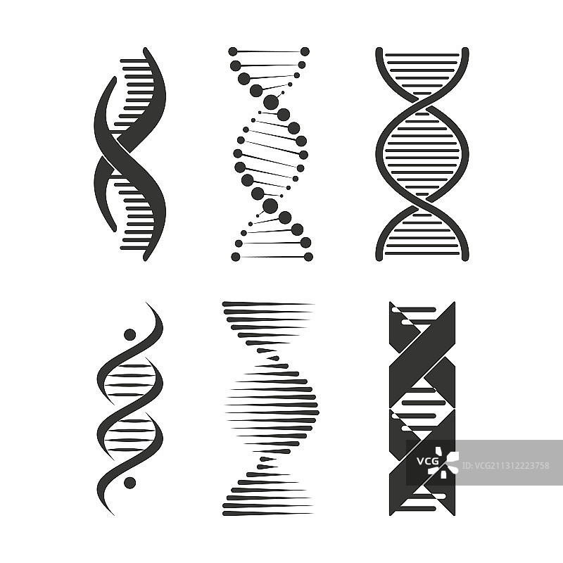 DNA图标染色体链符号设计图片素材
