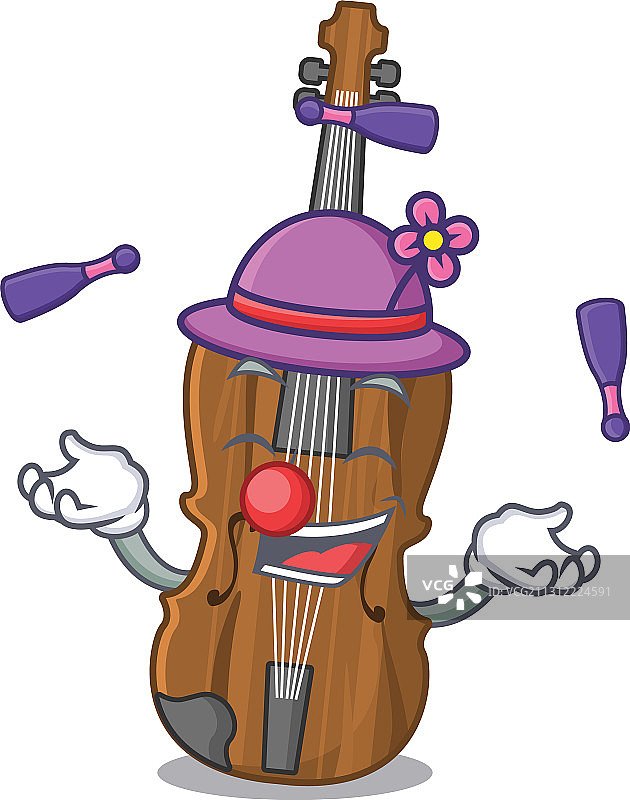 卡通智能小提琴演奏设计图片素材