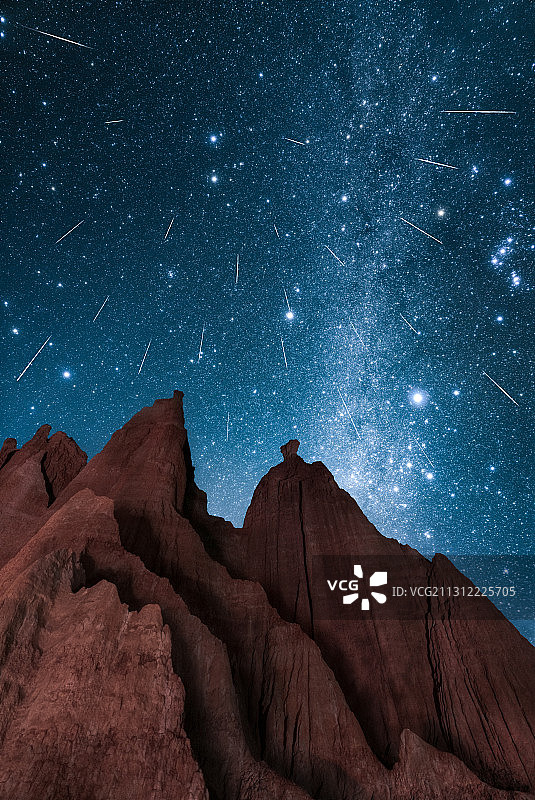 元谋土林双子座流星雨图片素材