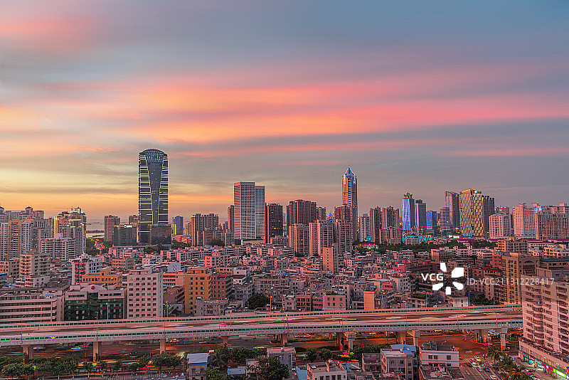 海口天际线图片素材