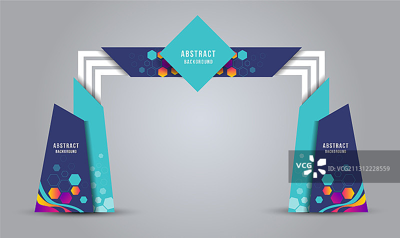 展台大门入口模型图片素材