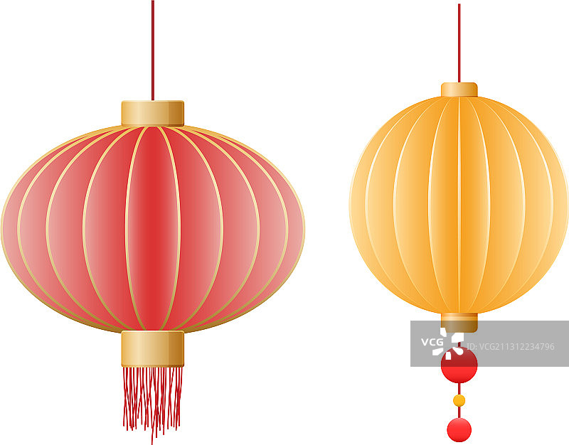 喜庆的中国纸灯笼图片素材