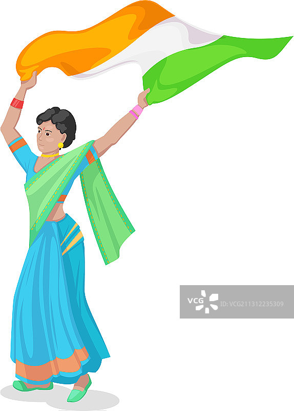 印度独立日女孩图片素材