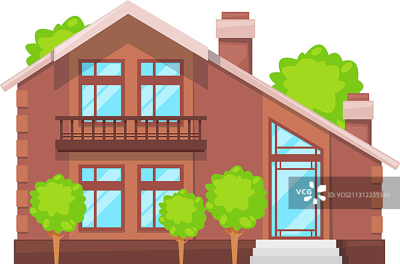 彩色乡村房屋家庭小屋图片素材