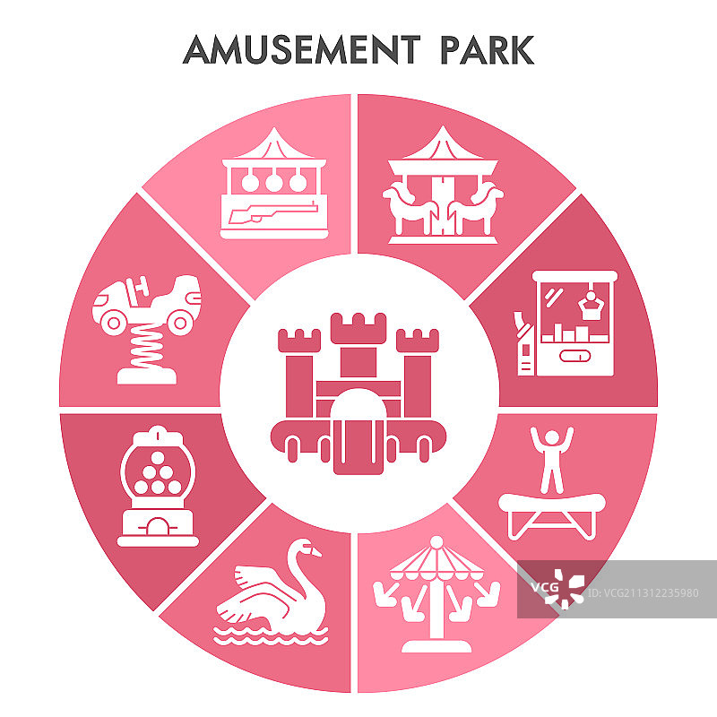 现代儿童游乐园信息图设计图片素材