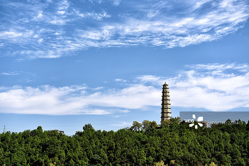 四川梓潼宝塔风光图片素材