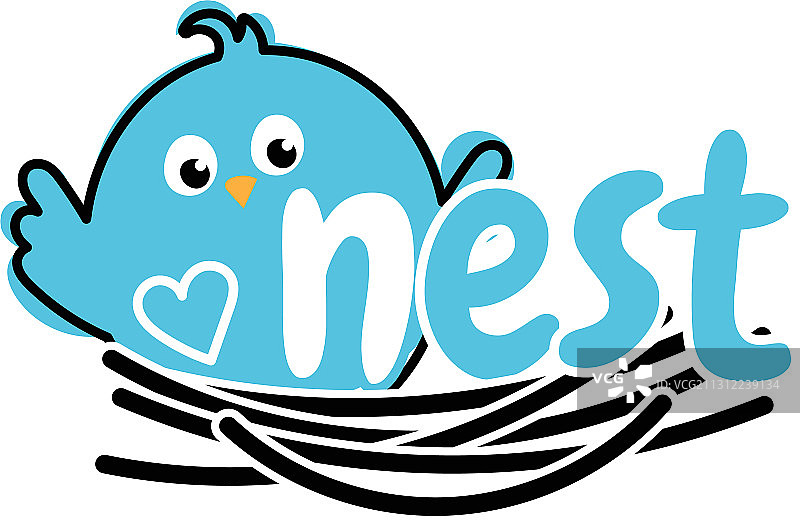 鸟巢图标模板图片素材