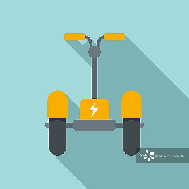 扁平风格电动滑板车图标图片素材