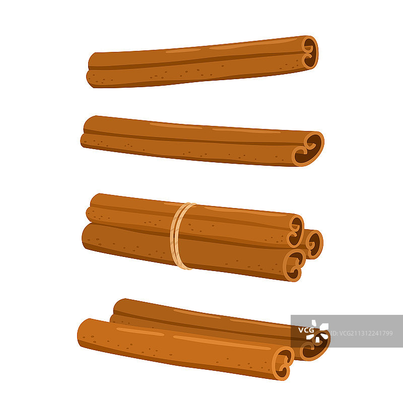 肉桂棒和肉桂粉图片素材