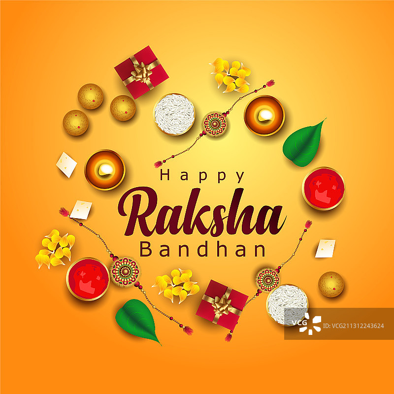 印度兄妹节贺卡图片素材