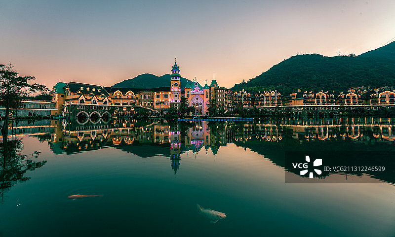 茵特拉根夜色图片素材