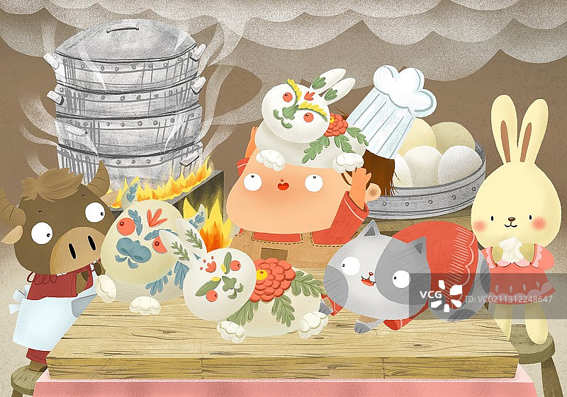 二十九 蒸馒头图片素材