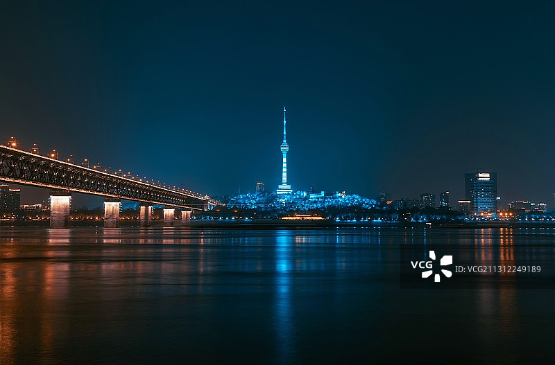 武昌江滩夜景图片素材