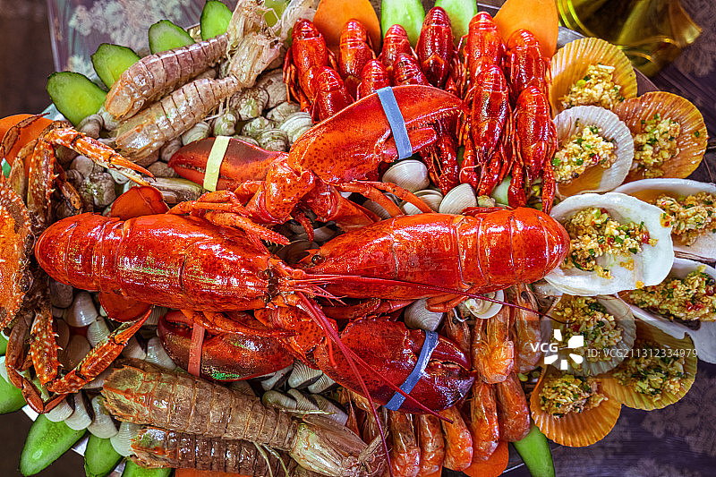 豪华海鲜拼盘组合图片素材