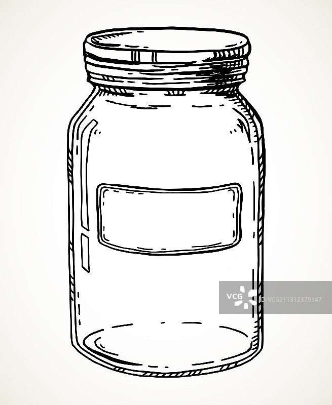 手绘罐子图片素材