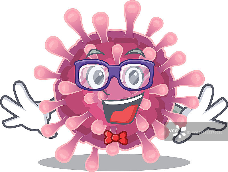 卡通人物极客冠状病毒设计图片素材