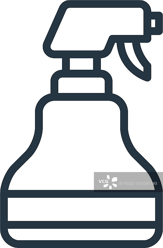 喷雾器图标，可编辑描边图片素材
