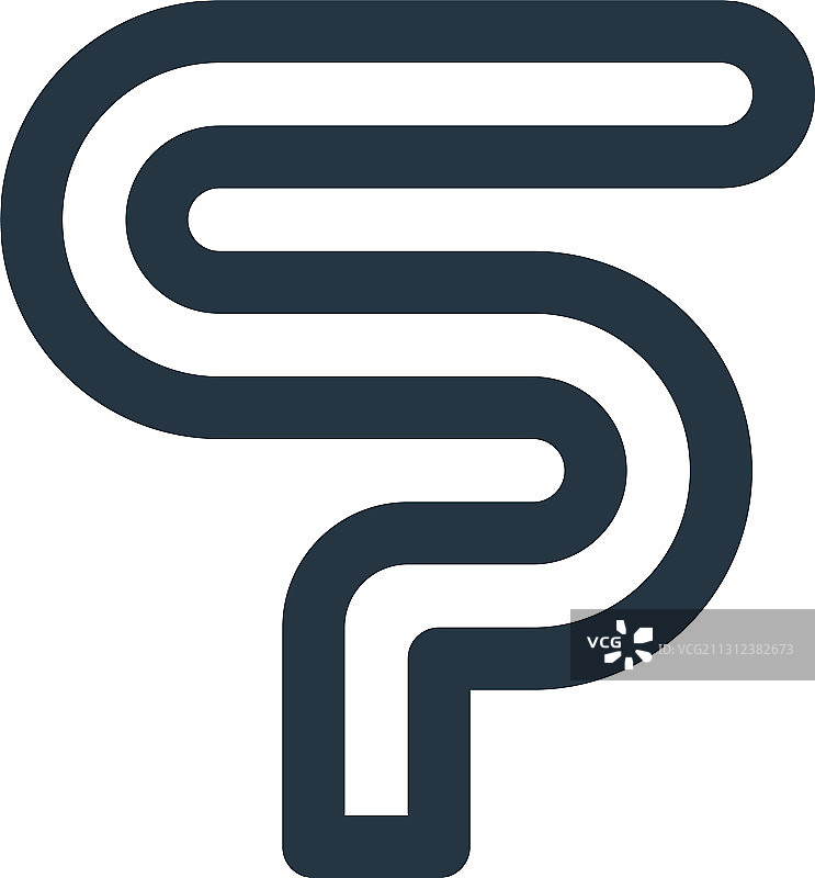 肠道图标可编辑笔触图片素材