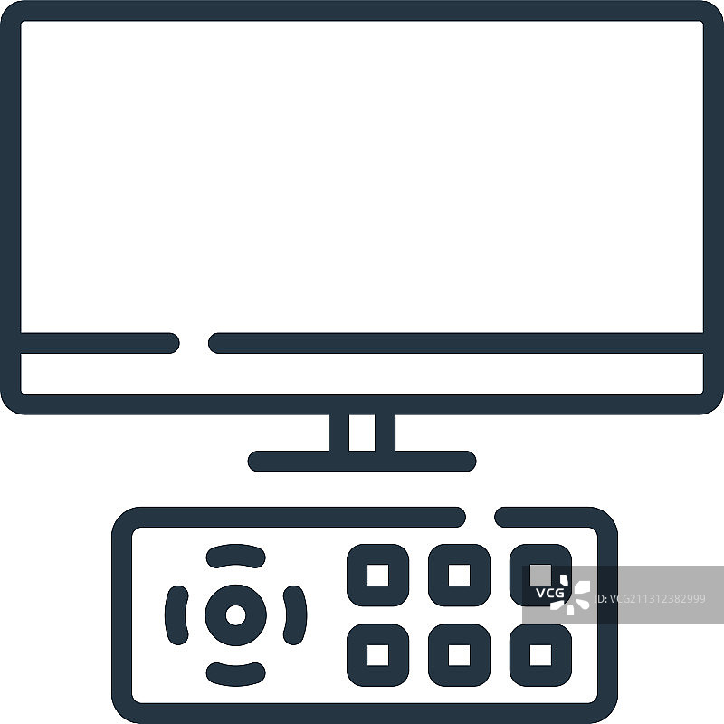 白色背景上的电视图标图片素材