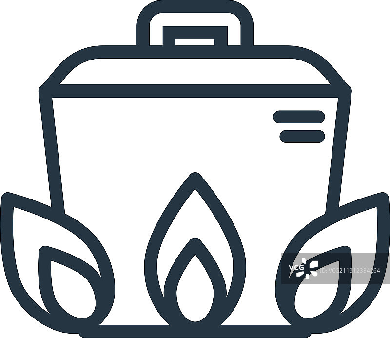 白色背景上的烹饪图标轮廓图片素材