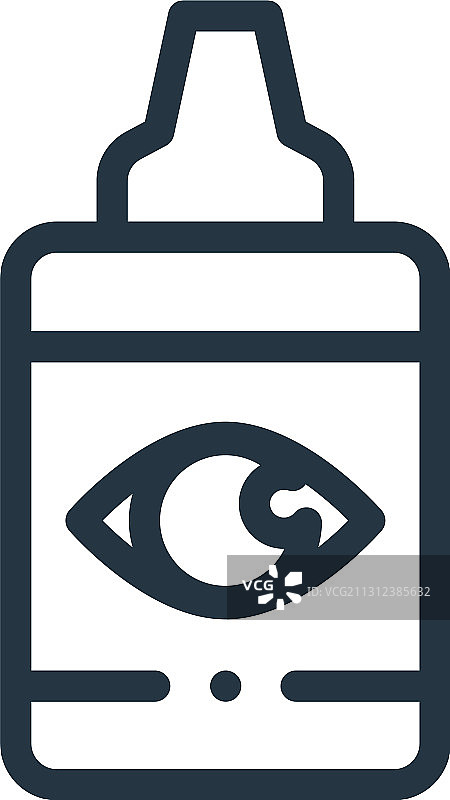 白色背景上的滴眼液图标图片素材