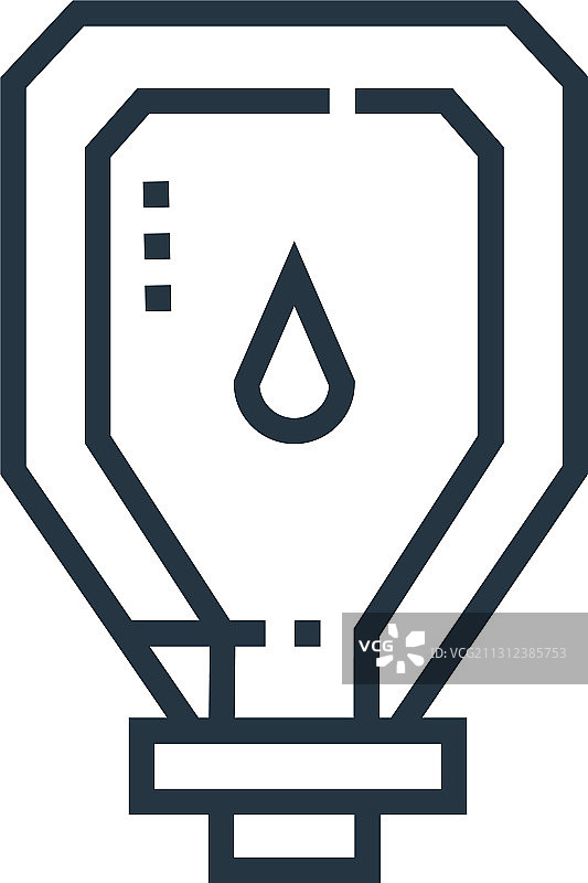 白色背景上的血袋图标图片素材