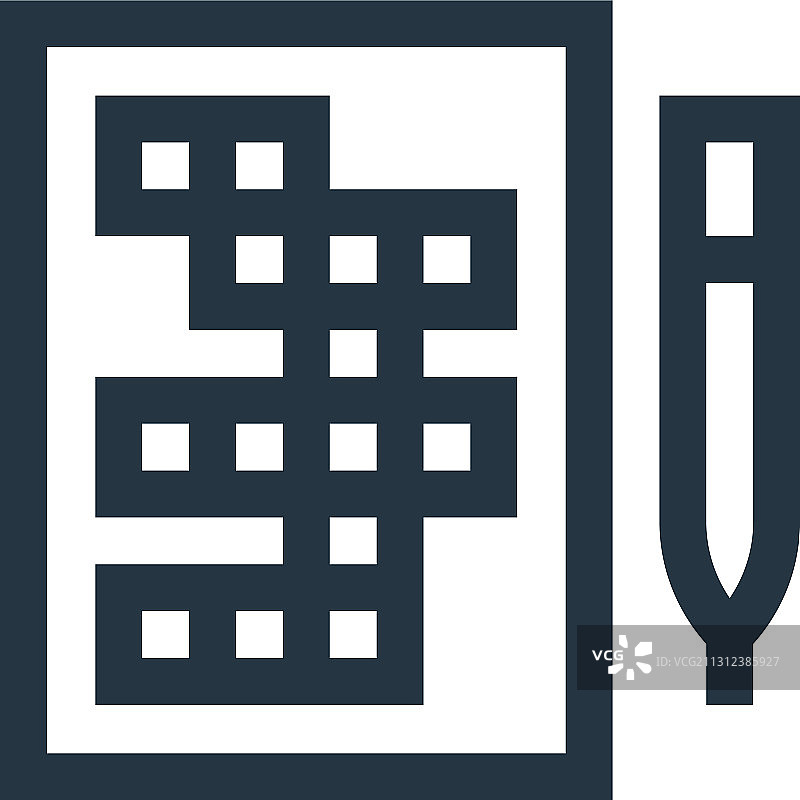 填字游戏图标，可编辑笔画图片素材