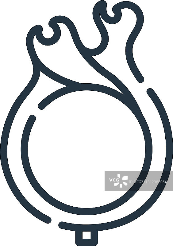 环形火焰图标，白色背景图片素材
