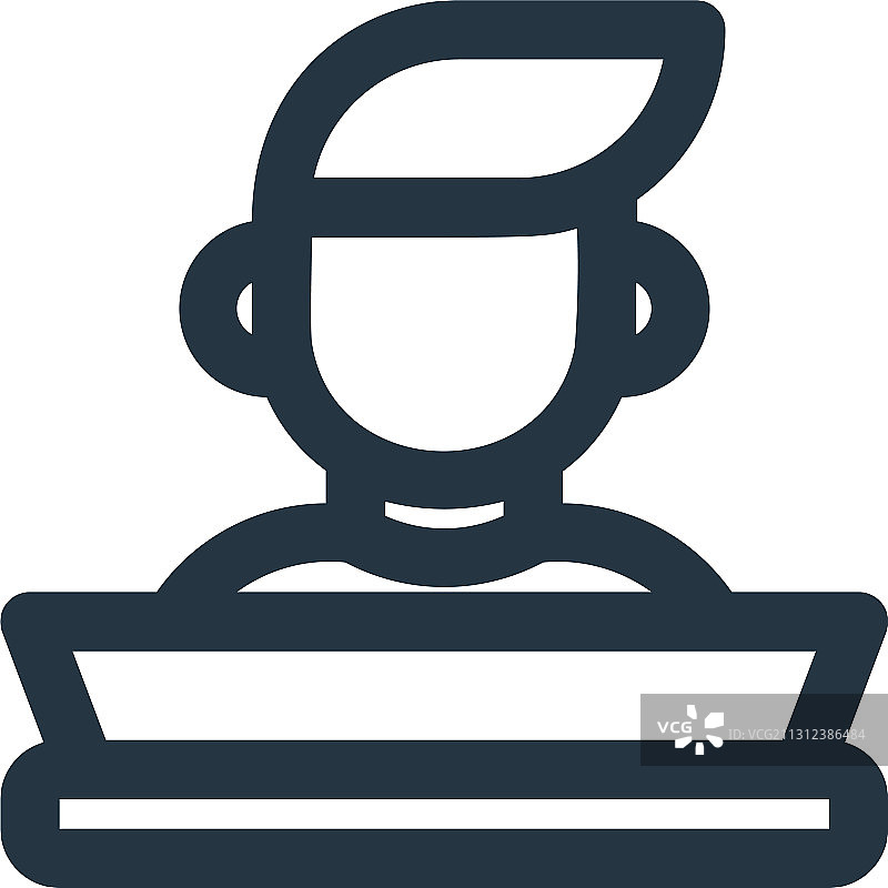 学生图标可编辑描边图片素材