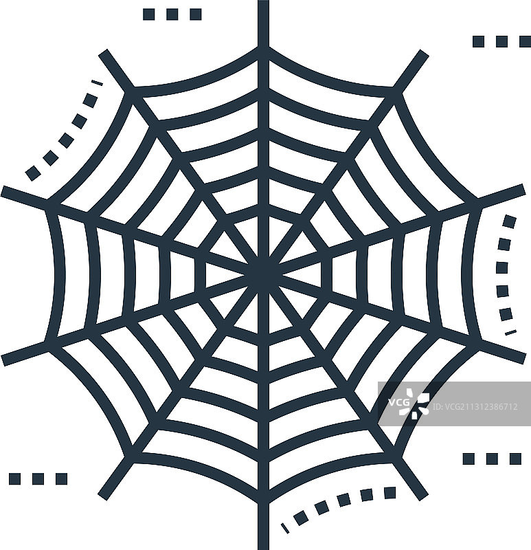可编辑的蜘蛛网图标图片素材