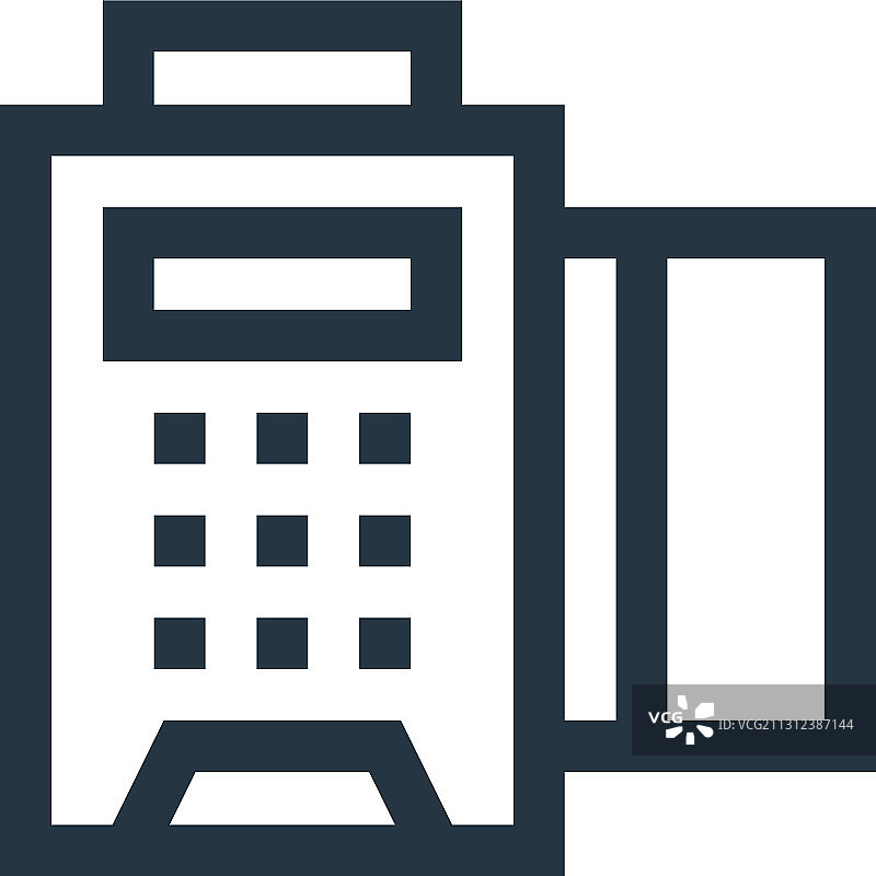 白色背景轮廓上的EDC图标图片素材