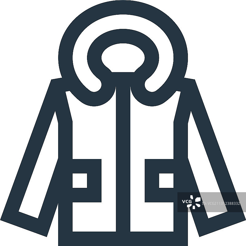 夹克图标可编辑笔触线性夹克图片素材