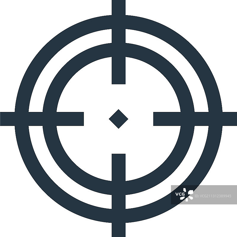 白色背景上隔离的焦点图标轮廓图片素材