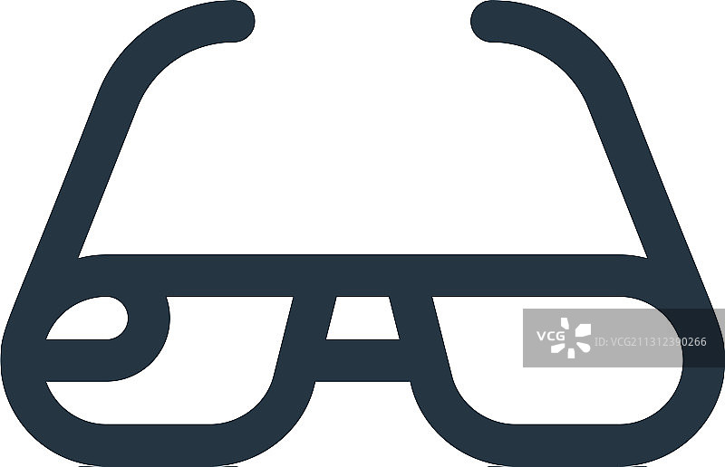 白色背景上的智能眼镜图标图片素材