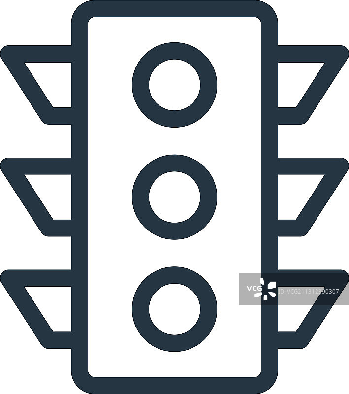 白色背景上的交通信号灯图标图片素材