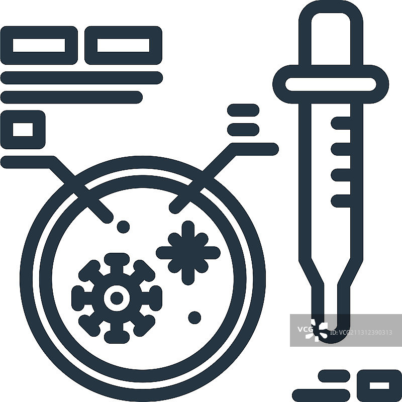 白色背景上的培养皿图标图片素材