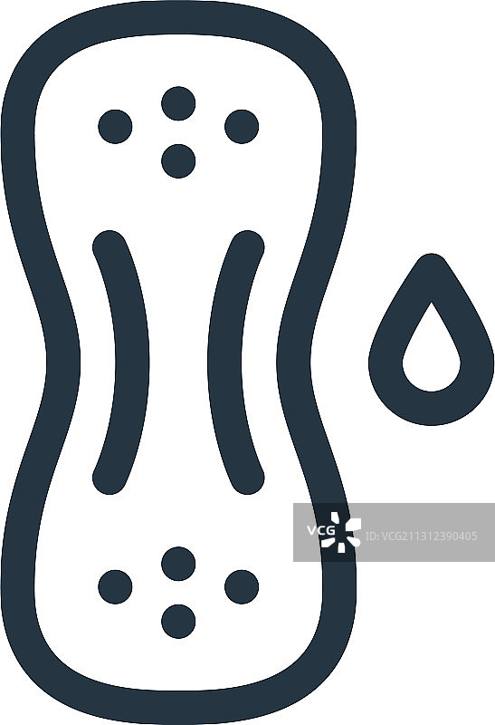 白色背景上的卫生巾图标图片素材