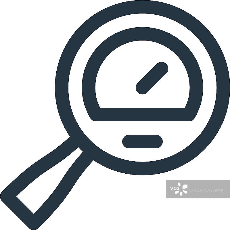 可编辑描边的速度计图标图片素材