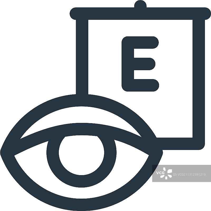 白色背景视力检查图标图片素材