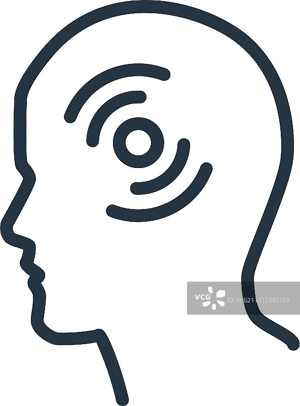 白色背景上的头痛图标图片素材