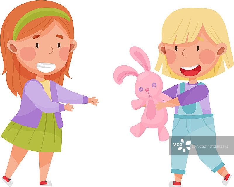 友好的孩子们一起玩耍分享玩具图片素材