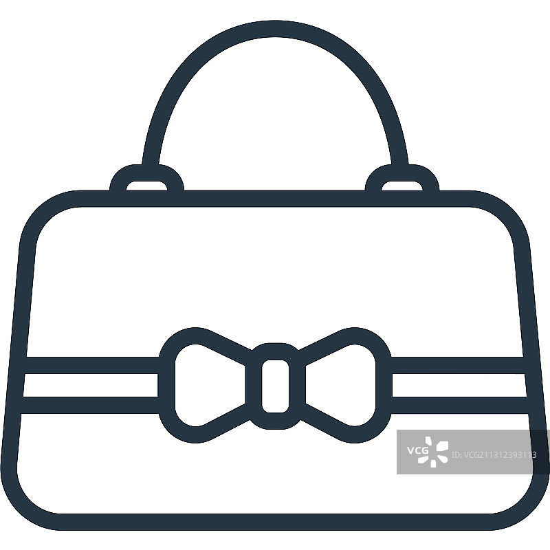 白色背景手提包轮廓图标图片素材