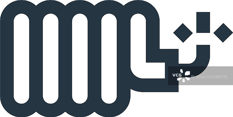 白色背景上的铜缆图标图片素材