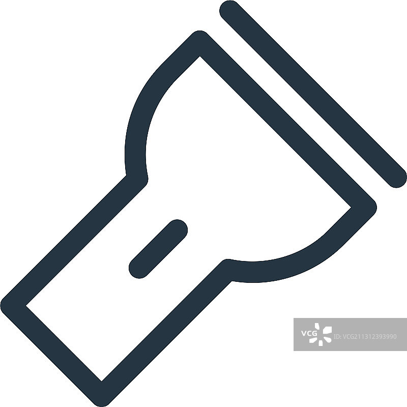 白色背景上的手电筒图标图片素材