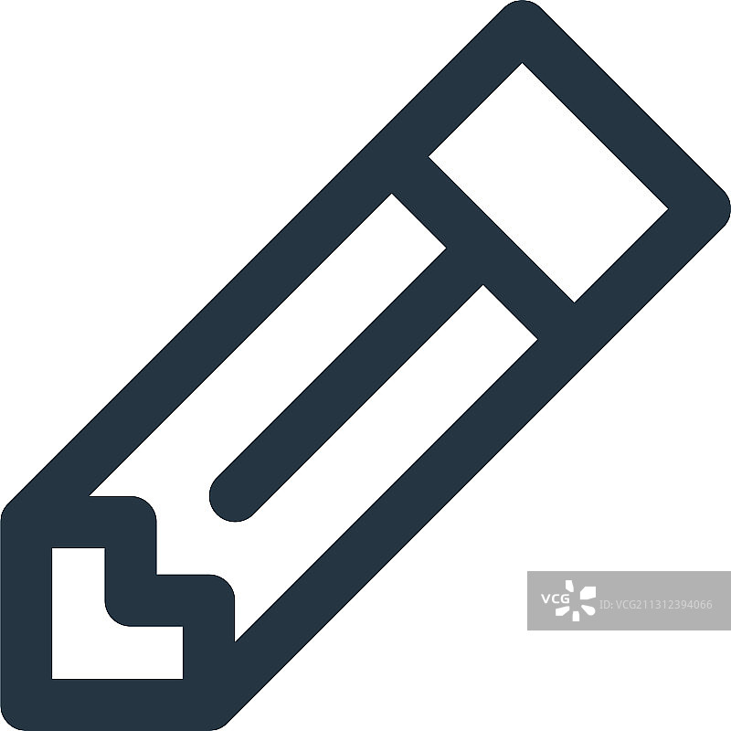 白色背景线稿铅笔图标图片素材