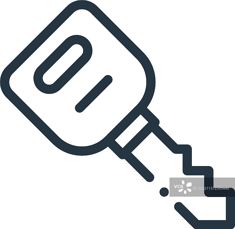 白色背景上的汽车钥匙轮廓图标图片素材