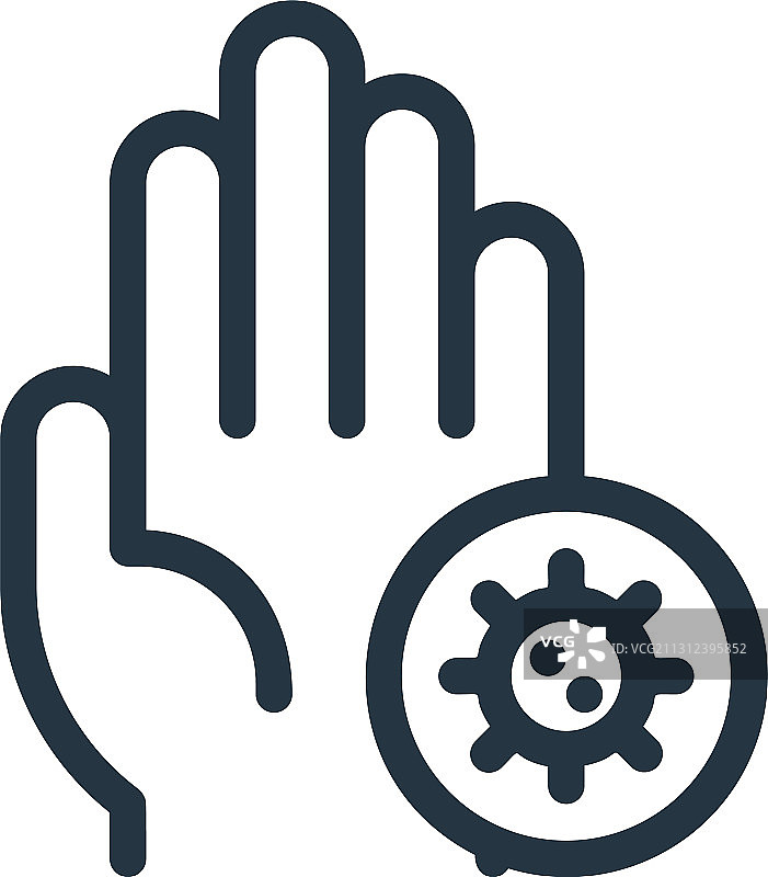 手部线性符号图标图片素材
